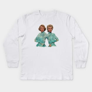 Two Different Faces... (Sisters) Kids Long Sleeve T-Shirt